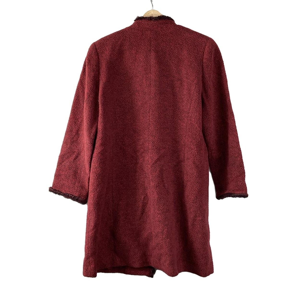 ❤️ヴィンテージ❤️Leilianレリアン ウールリバーコート グレー 赤 9