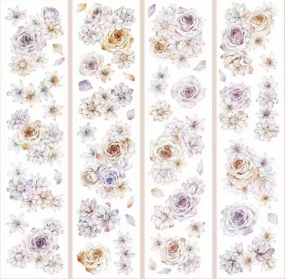 贝壳光 韶光 ダイカット加工 6cm×5m 100cm/loop 海外マスキングテープ