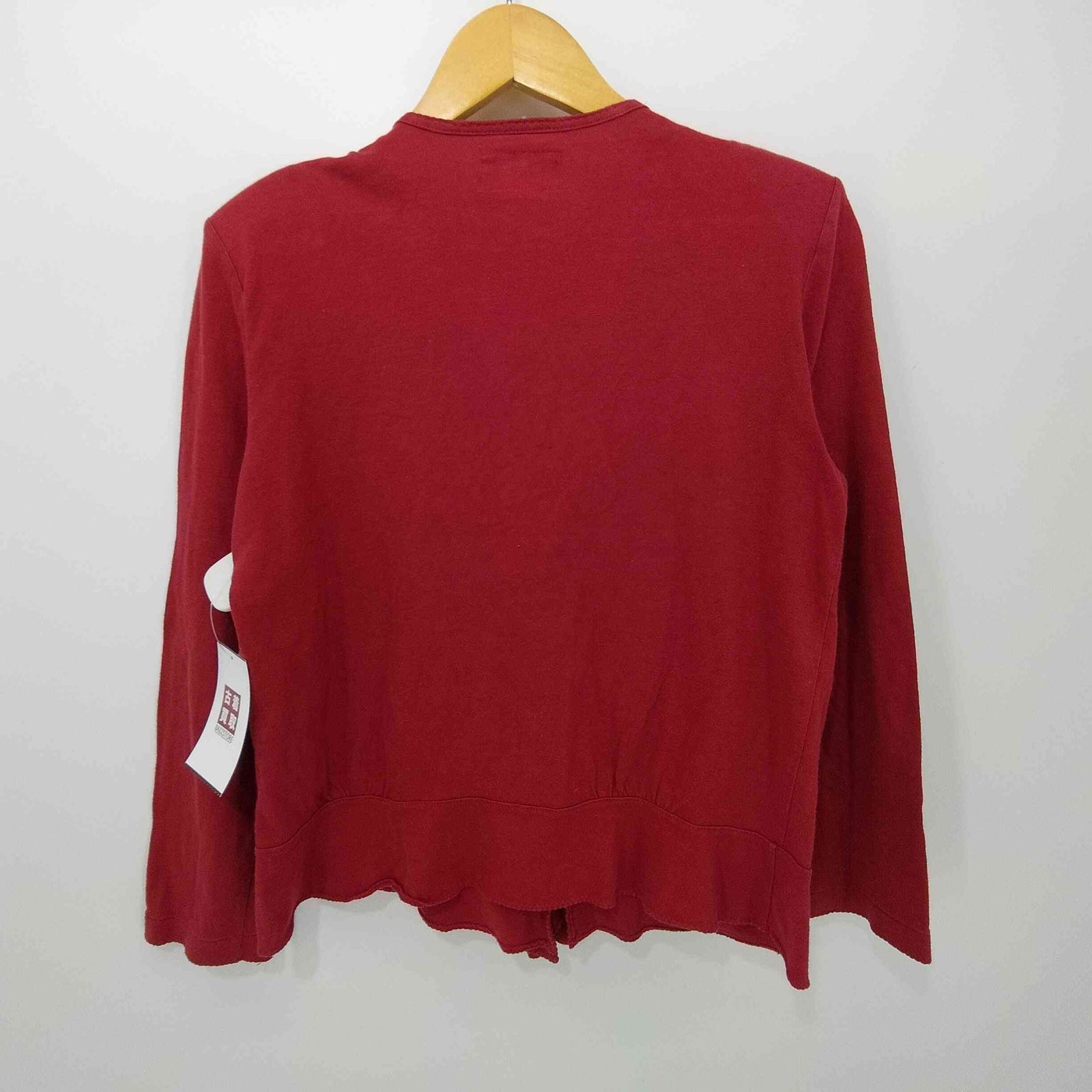 ピンクハウス PINK HOUSE リボン付 フリル ノーカラー コットン