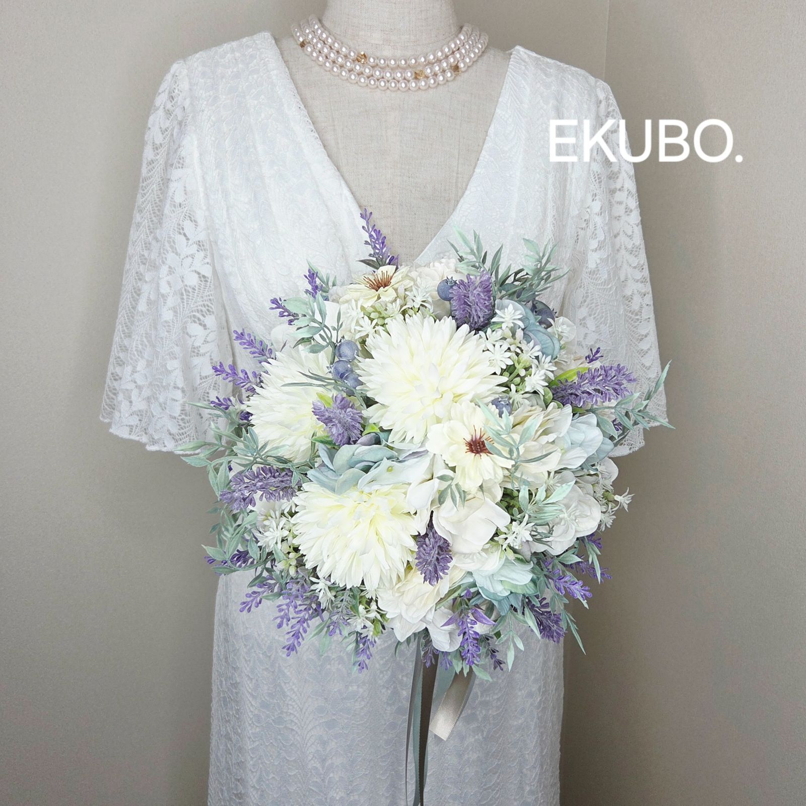 ラベンダーとローズのブーケ】k733 ウェディングブーケ アーティ