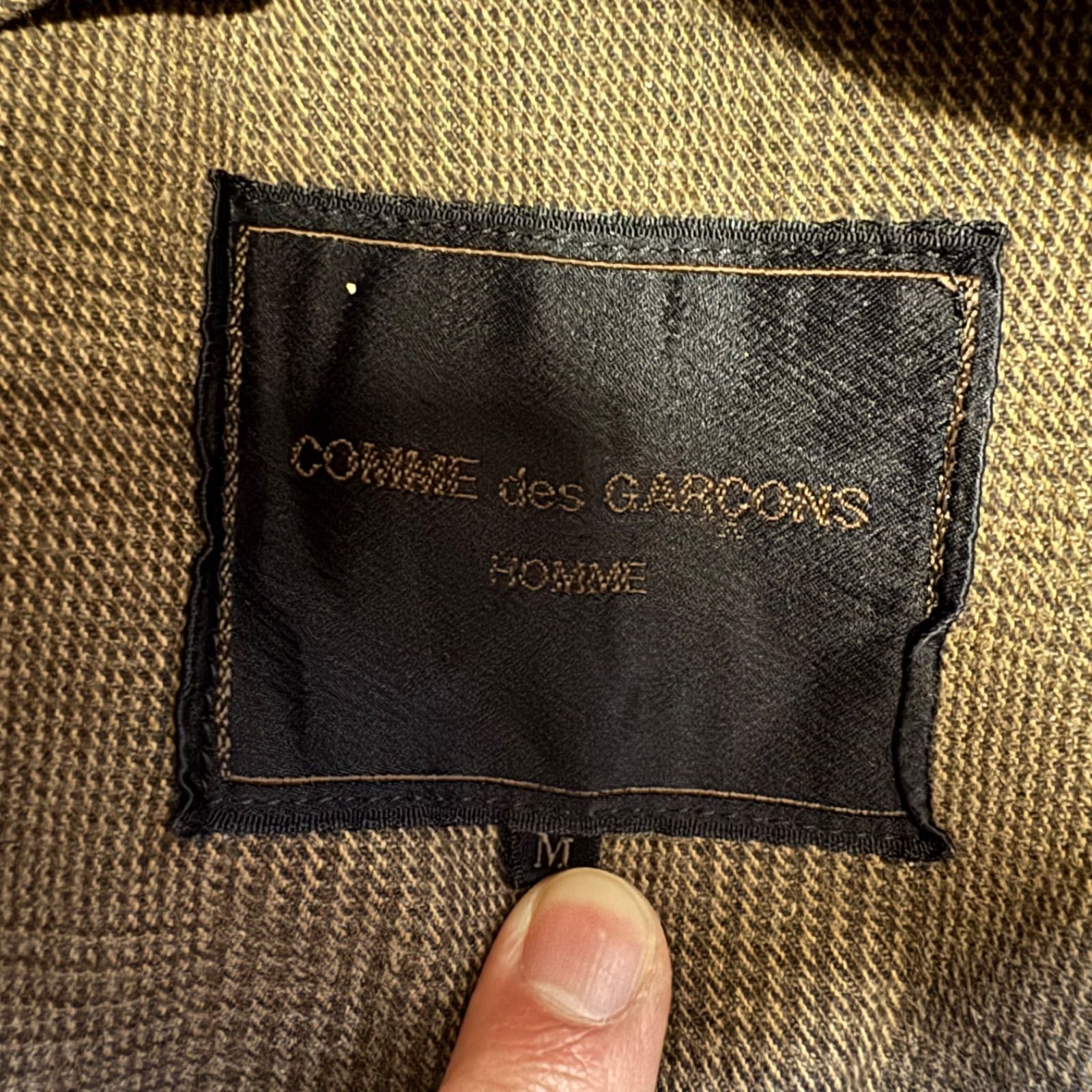 【AD表記なし】コムデギャルソンオム　ステンカラーコート　80ｓ　袖リブ　グレー COMME des GARCONS HOMME コムデギャルソンオム AD表記なし 80s