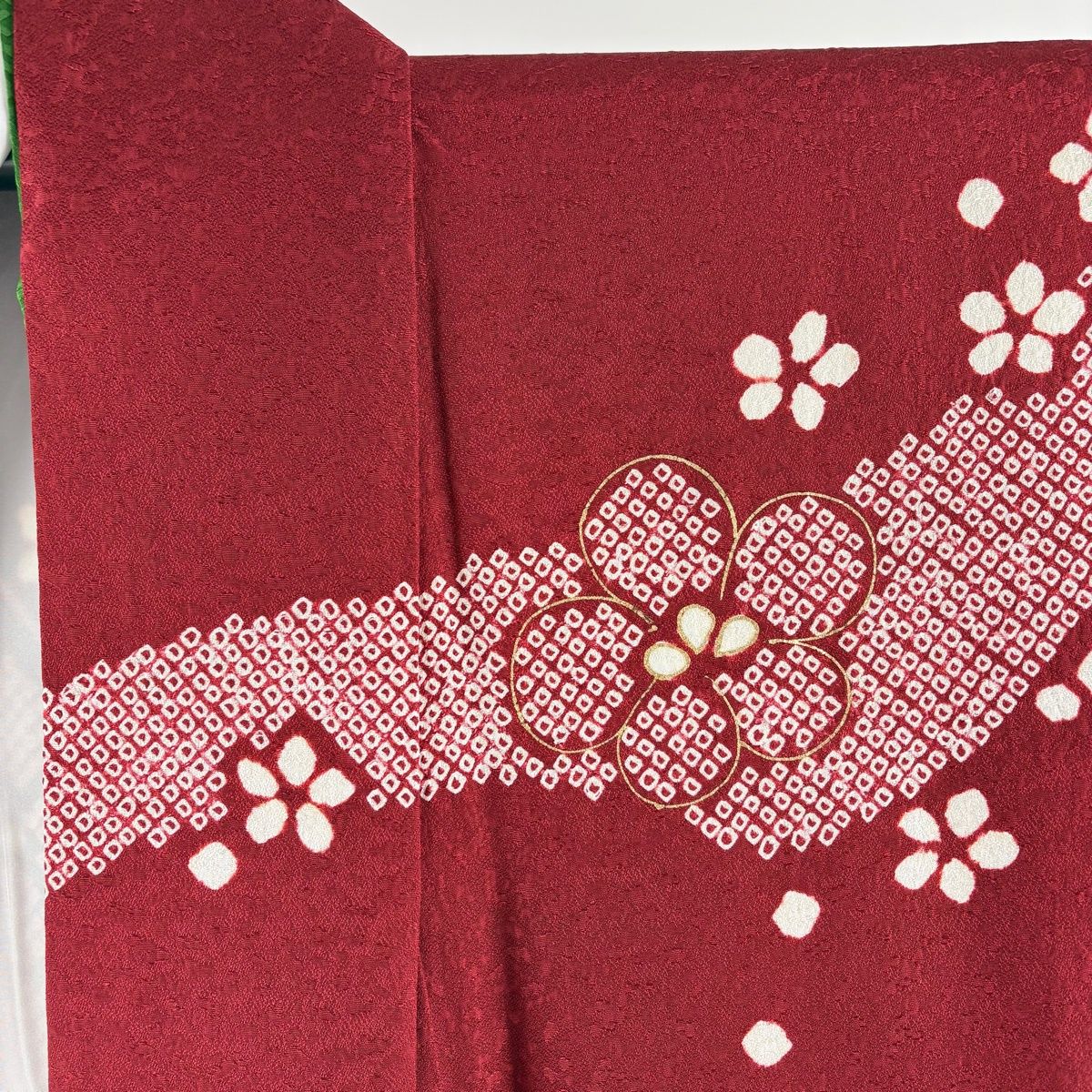 振袖 身丈169.5cm 裄丈69.5cm L 袷 袋帯フルセット 糸巻き 梅 金糸