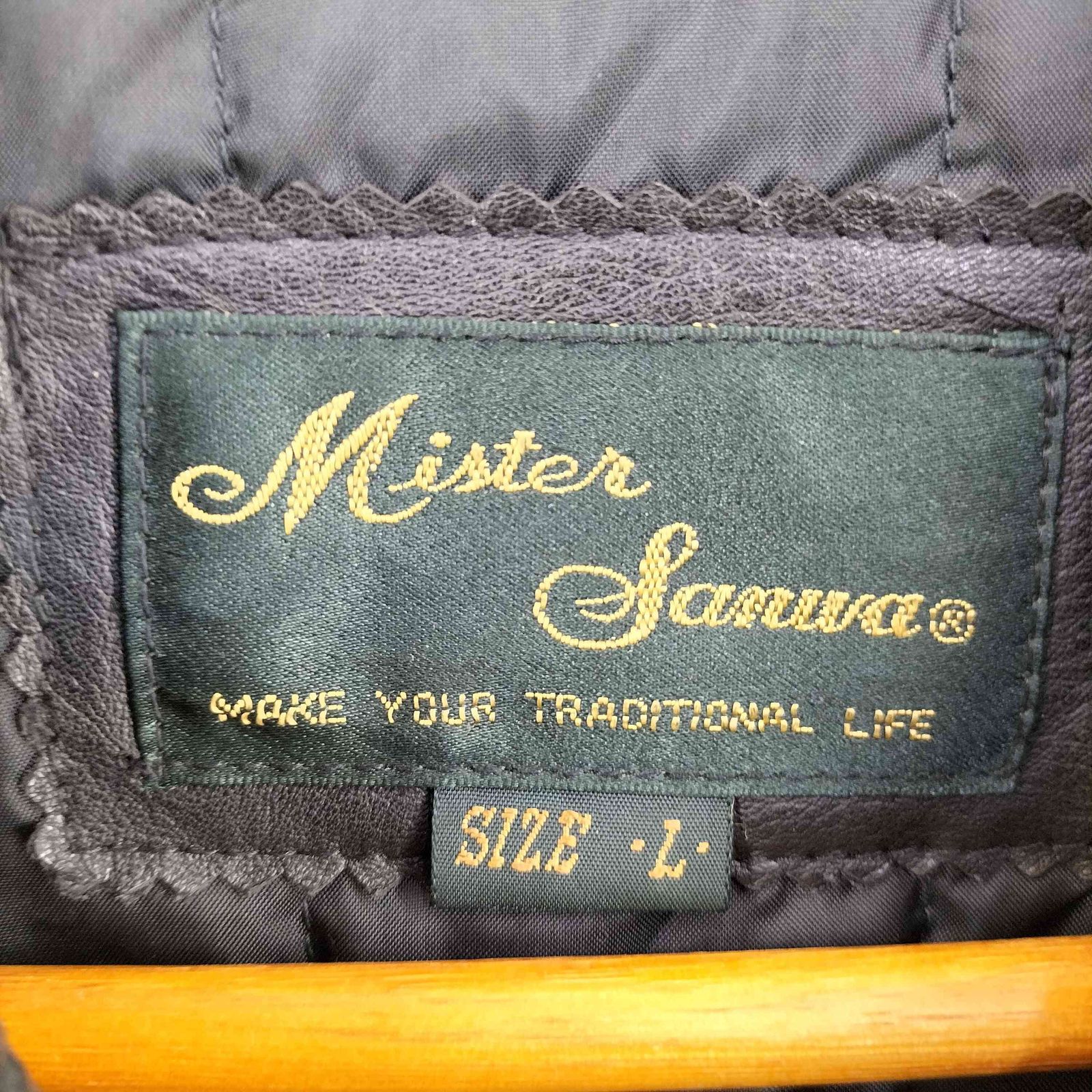 USED古着(ユーズドフルギ) {{MISTER SANWA}} vintage cowhide leather jacket メンズ import：L 【中古】【ブランド古着バズストア】 ユーズドフルギ USED古着 vintage cowhide leather jacket メンズ