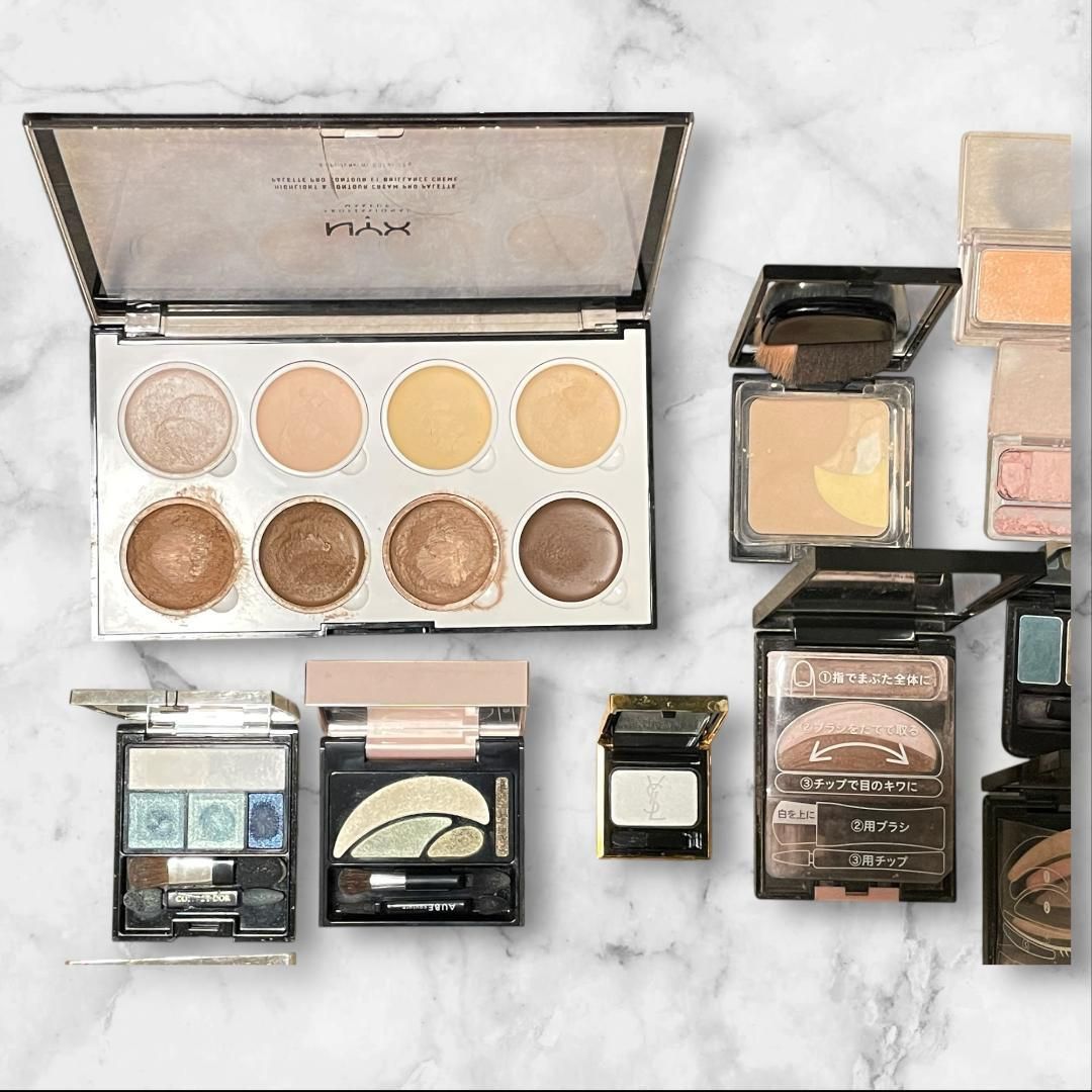 大量コスメまとめ売り 25点以上 アイシャドウ パレット 化粧品 使用品