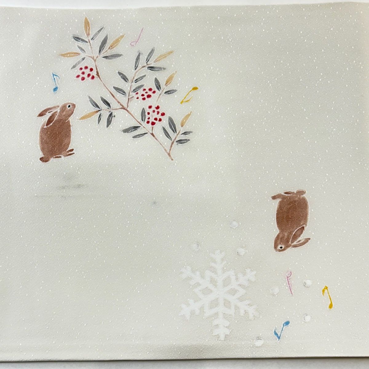 名古屋帯　正絹　南天　薄クリーム 開き名古屋帯 逸品 落款 うさぎ 南天 クリーム 正絹 【中古】 - メルカリ