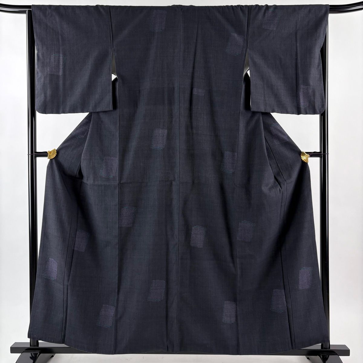 美品】 結城紬 身丈158.5cm 裄丈67cm M 袷 本場結城紬 奥順 100飛 証紙