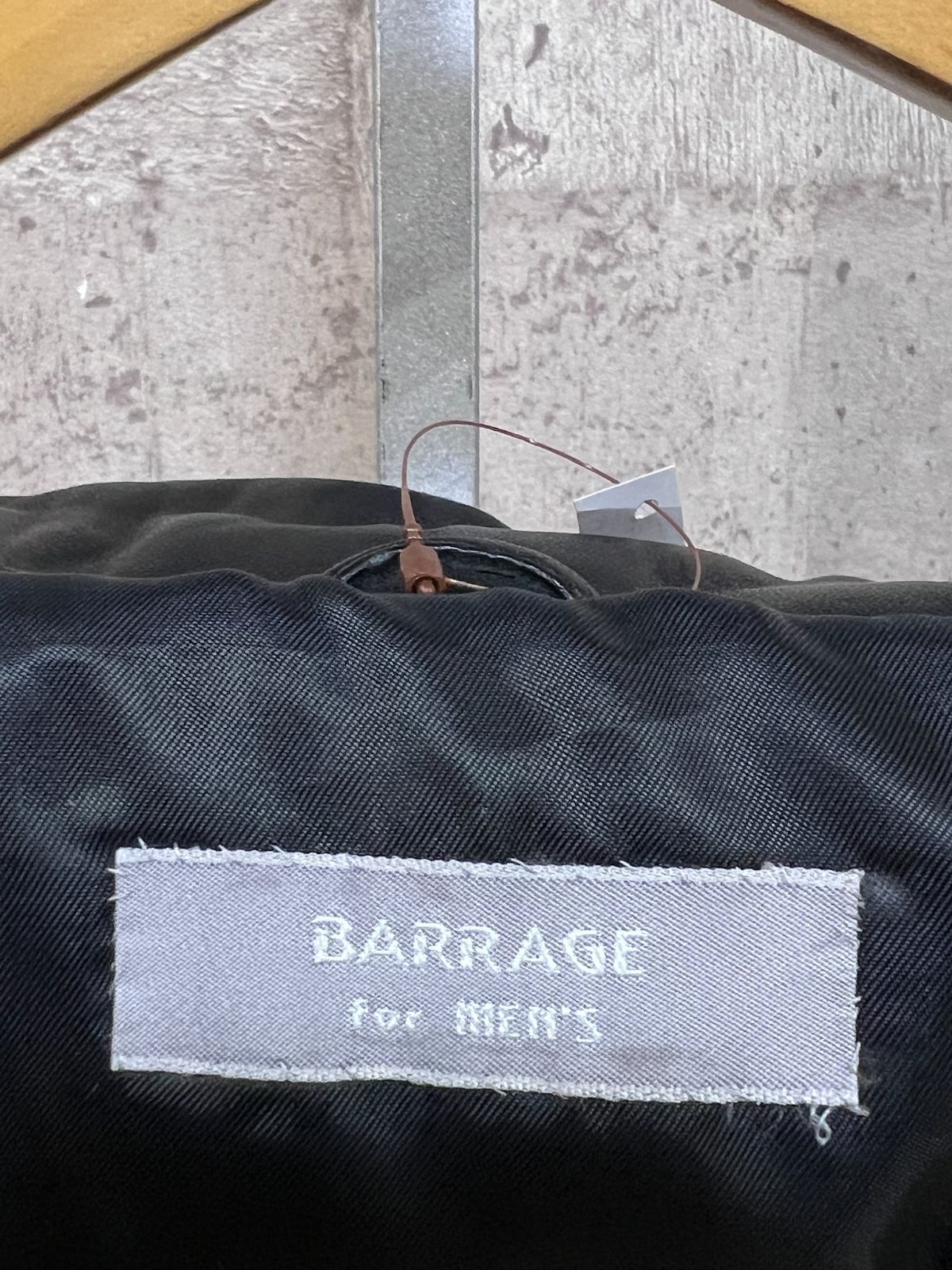 美品 BARRAGE for men 3WAY 羊革 レザー中綿ジャケット M ラムレザー 