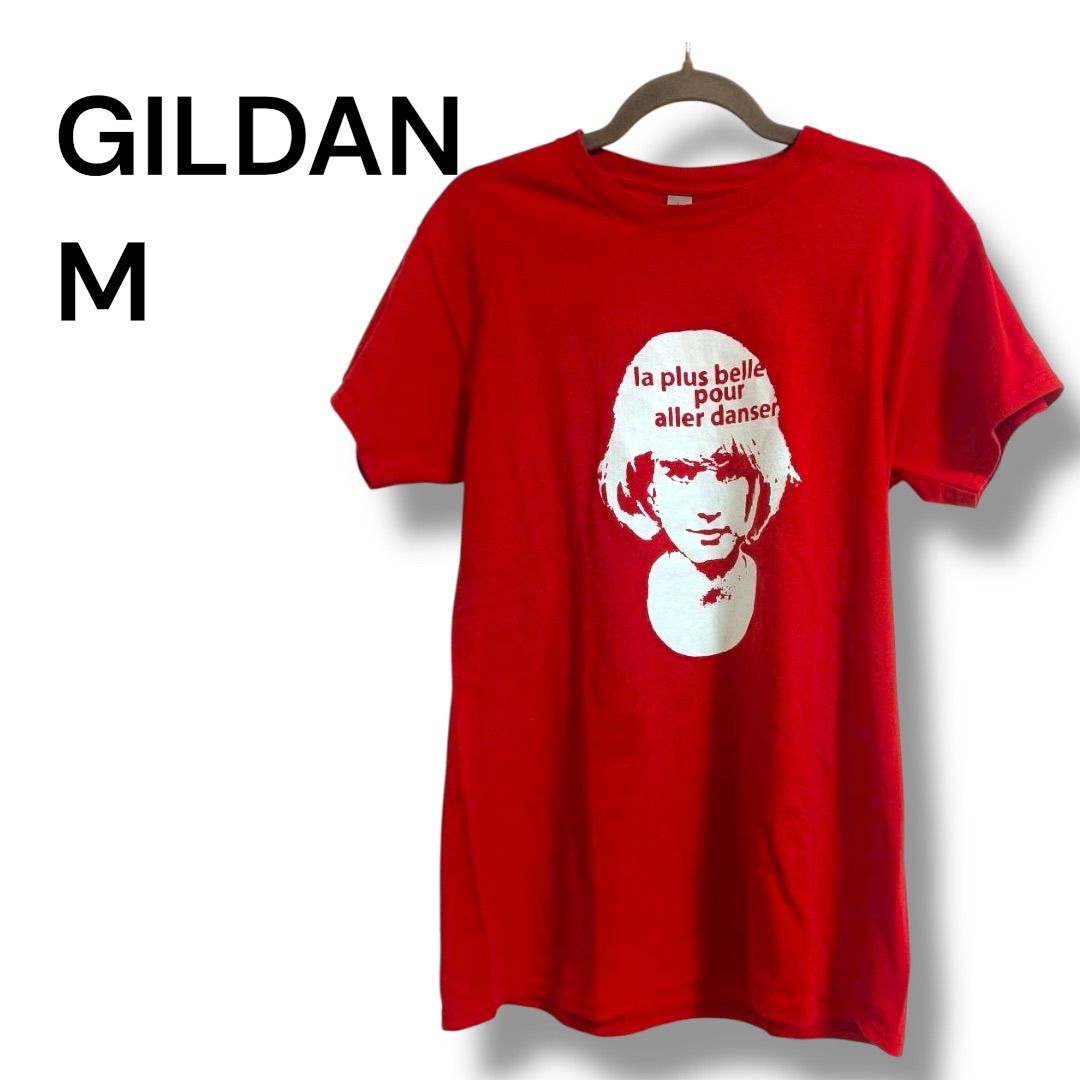 a1522 シルヴィ・ヴァルタン Tシャツ M レッド ギルダン アイドルを探せ フレンチポップ