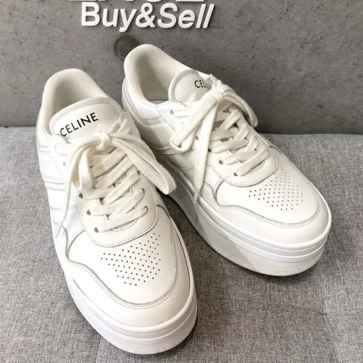 Celine セリーヌ 白 スニーカー フラットフォーム スポーツシューズ