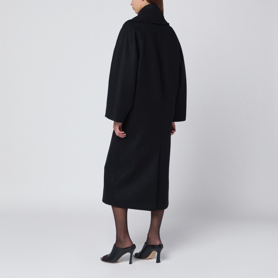 Bottega Veneta 黒のダブルブレストウールコート - メルカリ