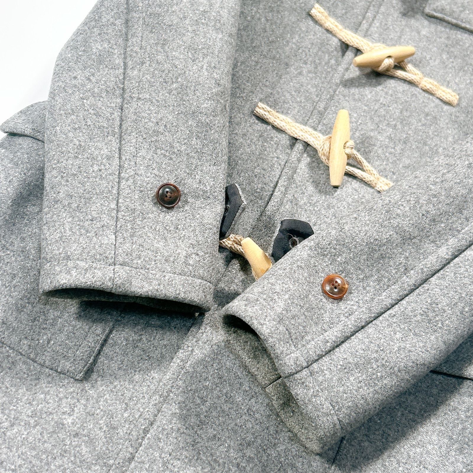 極美品 オーラリー 名品 ヘビーメルトンウール ダッフルコート グレー 1 極美品 オーラリー 名品 ヘビーメルトンウール ダッフルコート グレー