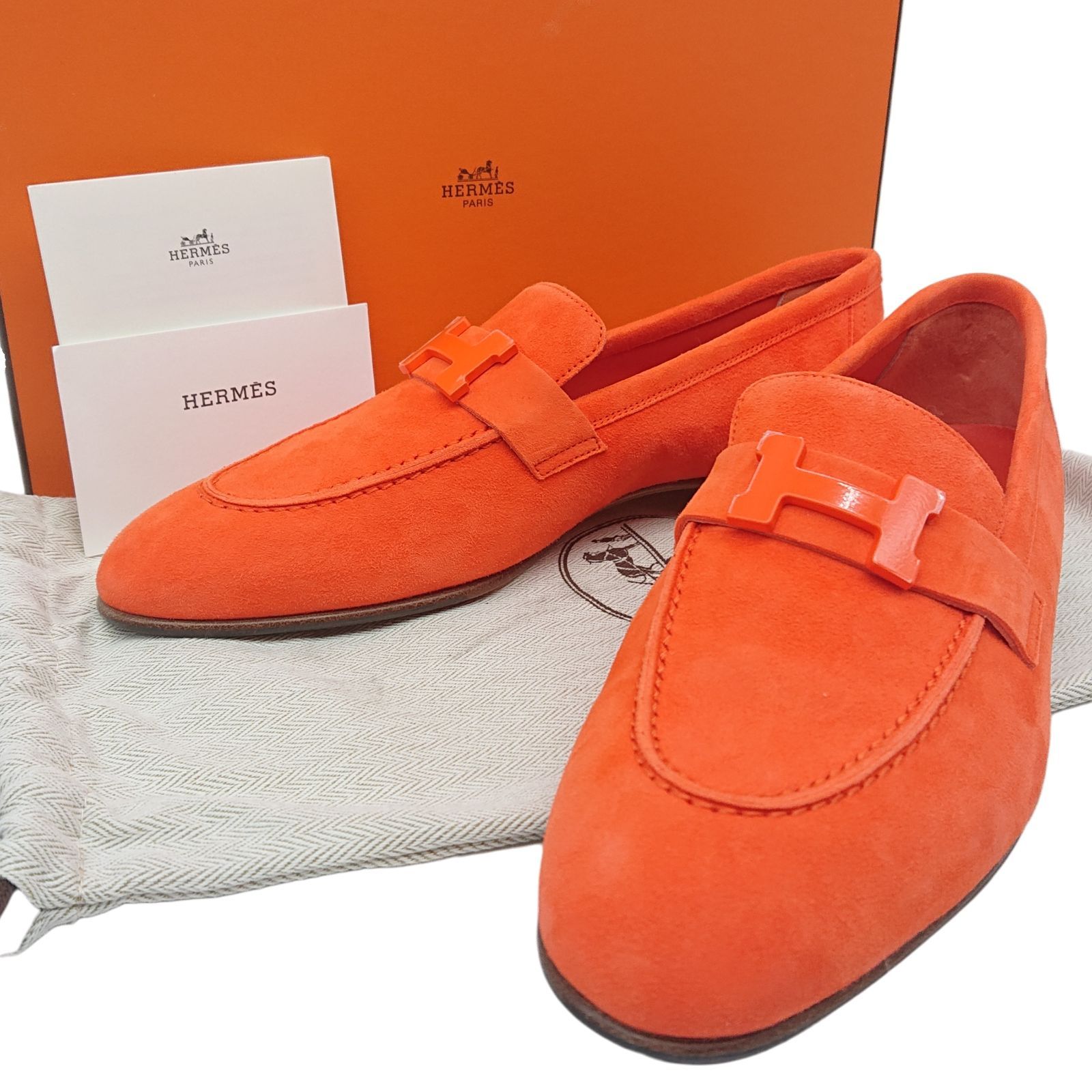✨Hermes エルメス モカシン パリ スエードレザー Hロゴ ローファー