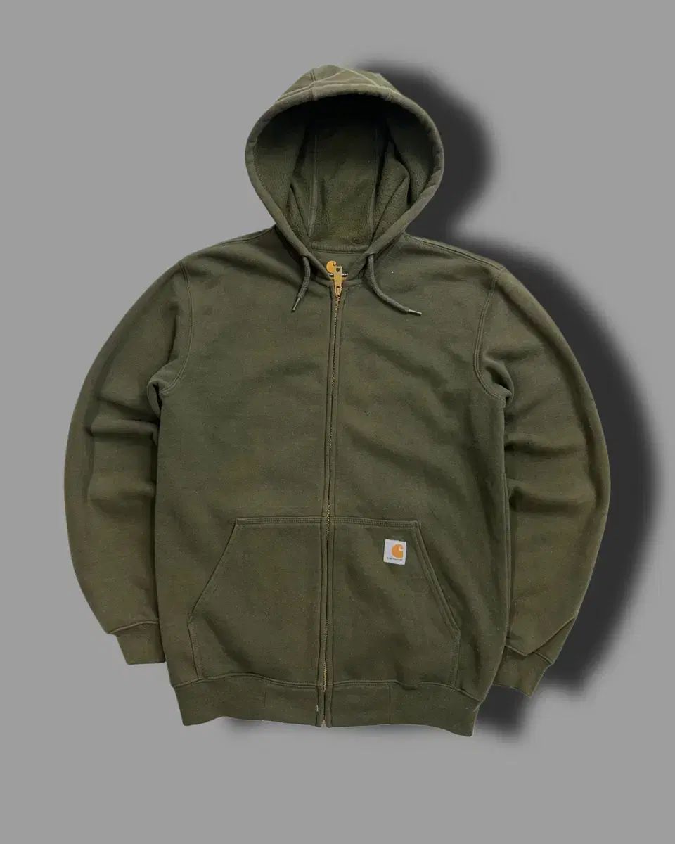 カーハート オリーブ グリーン フードジップアップ S - メルカリ