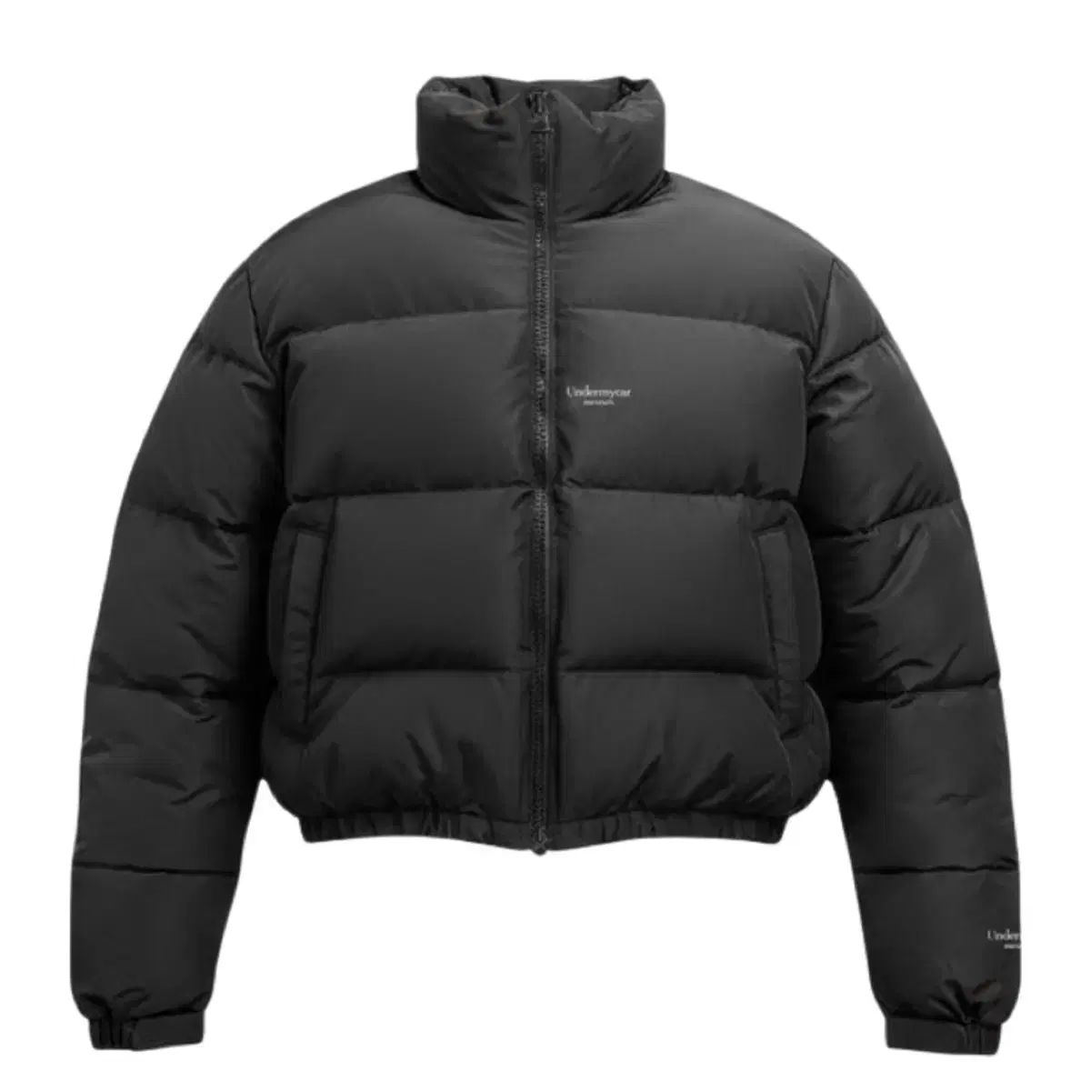 【 】韓国限定　クロップドダウン　M ブラック　新品未使用 2 アンダーマイカー 麻 クロップド ダウン ジャケット ブラック - メルカリ