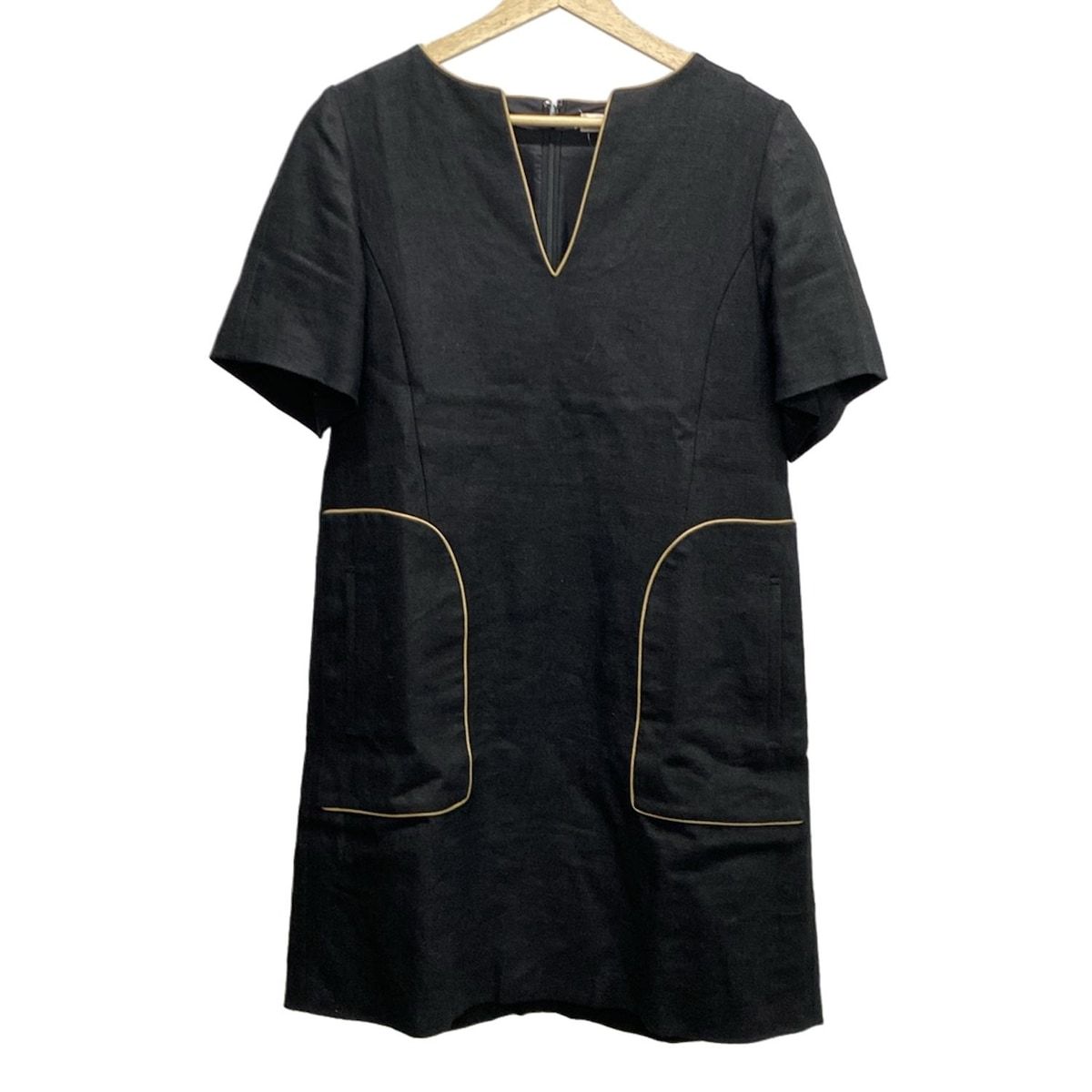 ADOREアドーアAラインポケット付き黒ワンピース38サイズ美品 ADOR アドーア ワンピース38 ブラック