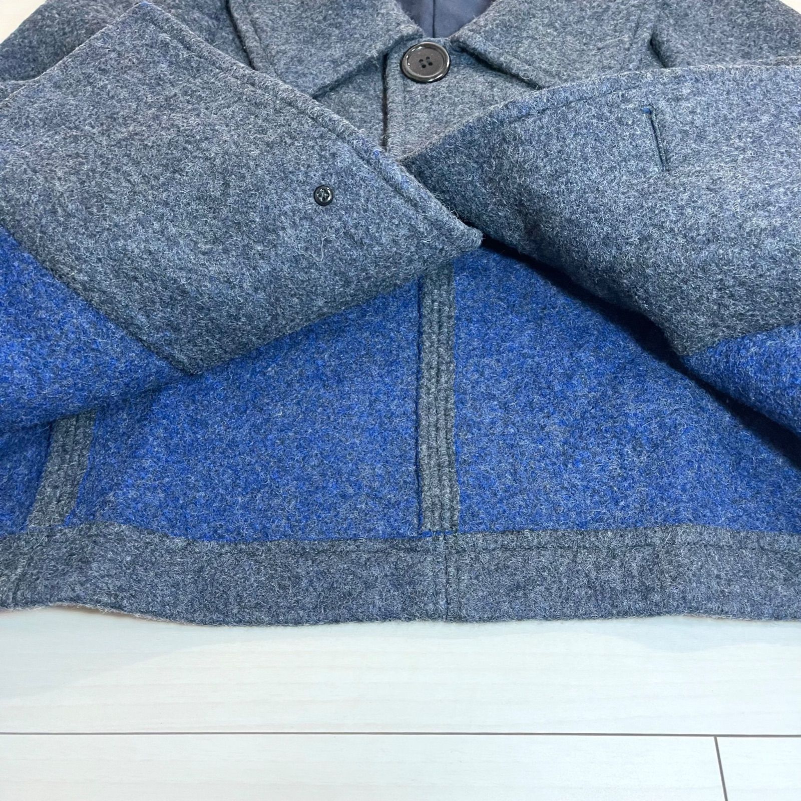 美品 トリココムデギャルソン ショート ハーフビーバーコート ビッグ