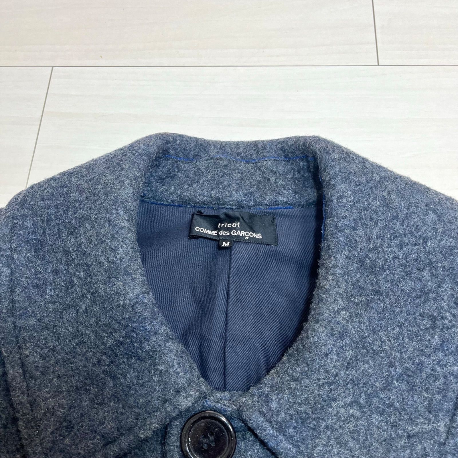 美品 トリココムデギャルソン ショート ハーフビーバーコート ビッグ