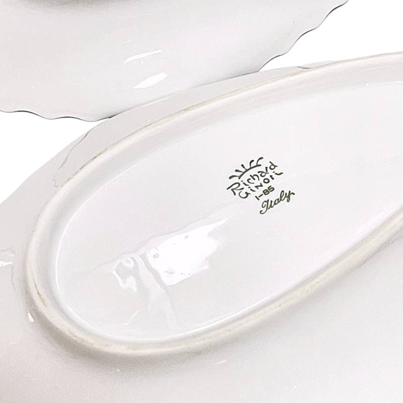 リチャードジノリ ベッキオホワイト ピクルスディッシュ ナス プレート