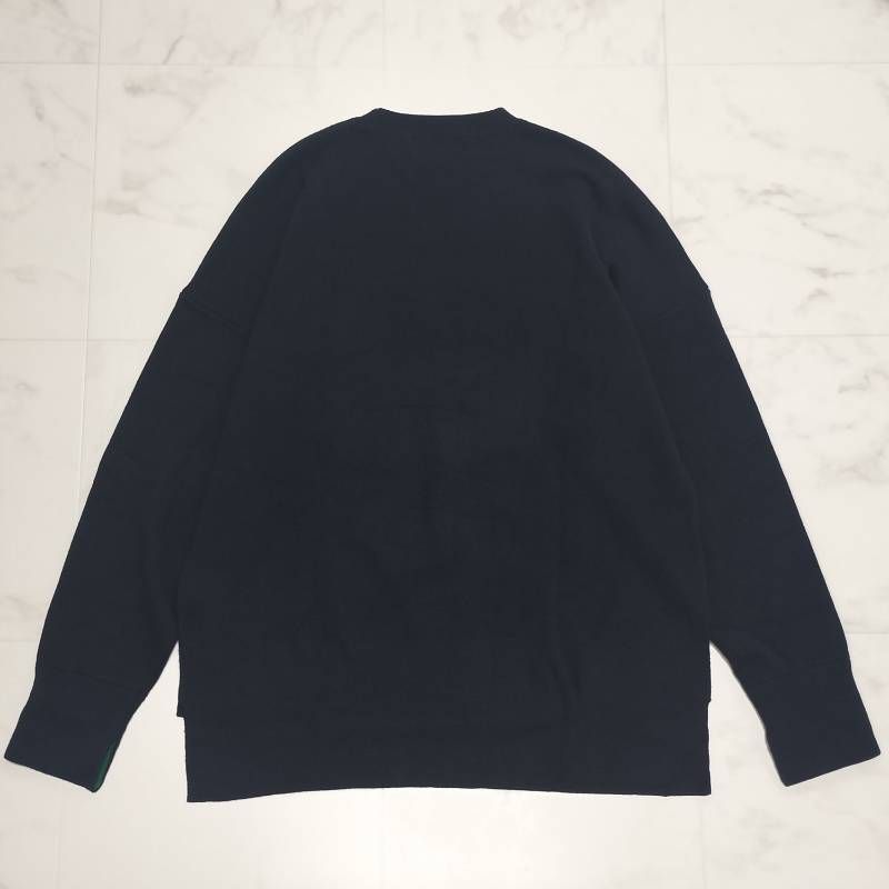 ENFOLD エンフォルドタッチバックフレア プルオーバーニット ネイビー