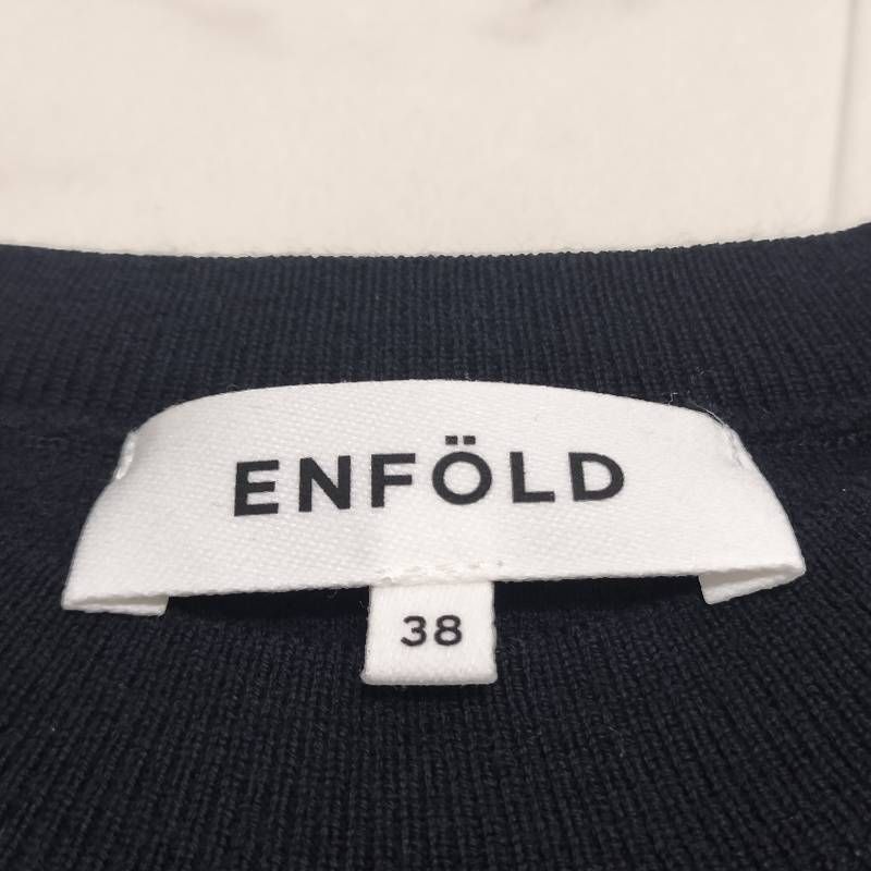 ENFOLD エンフォルドタッチバックフレア プルオーバーニット ネイビー