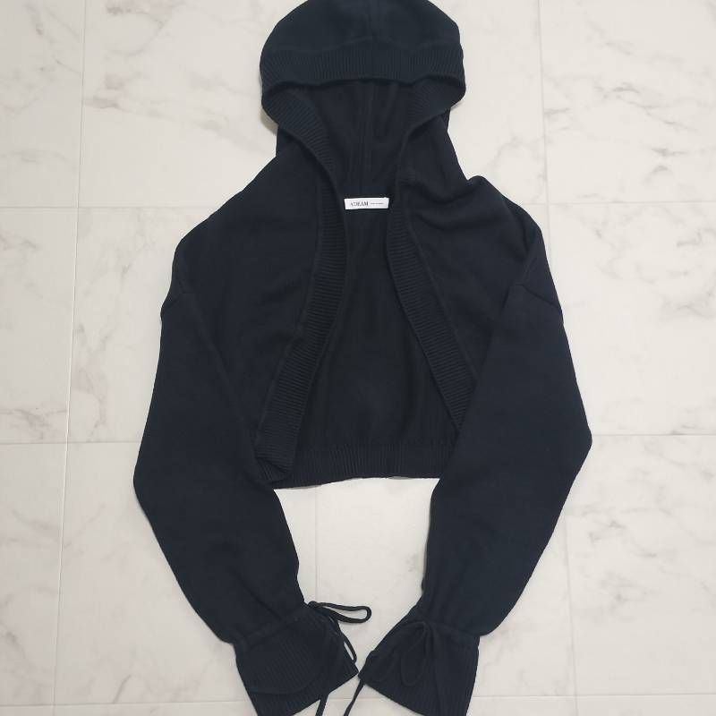 ADEAM アディアム ペパーミントカーディガン 2024 ボレロ 濃紺 S