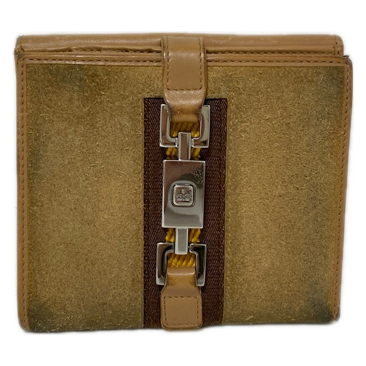 【箱付美品】グッチ GUCCI 長財布　ジャッキー　ベージュ　レザー GUCCI(グッチ) 2つ折り財布 ジャッキー ブラウン×ダークブラウン