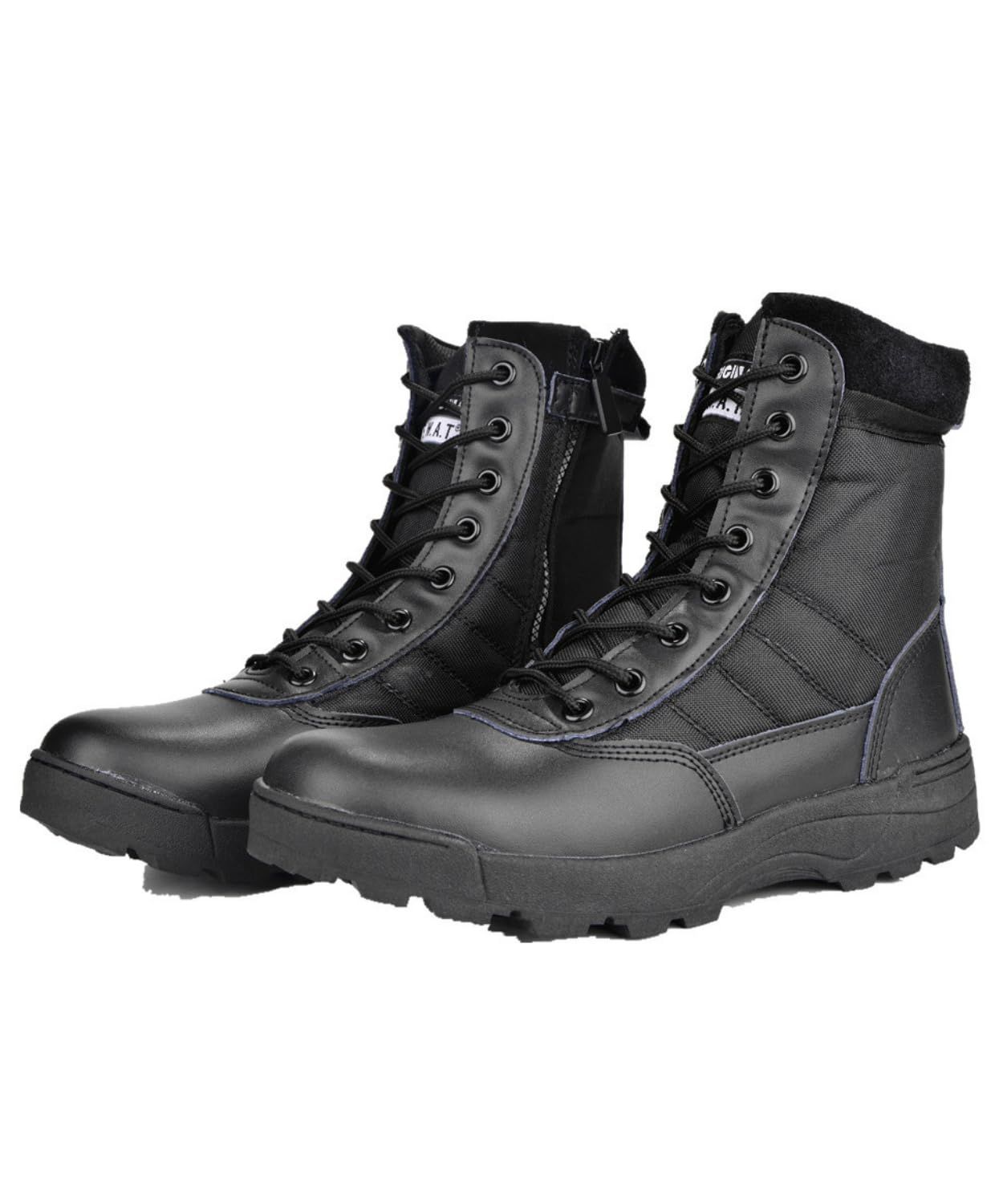 motayu18] ブーツ メンズ 黒 ミリタリーブーツ 軽量 革 防水 サバゲー