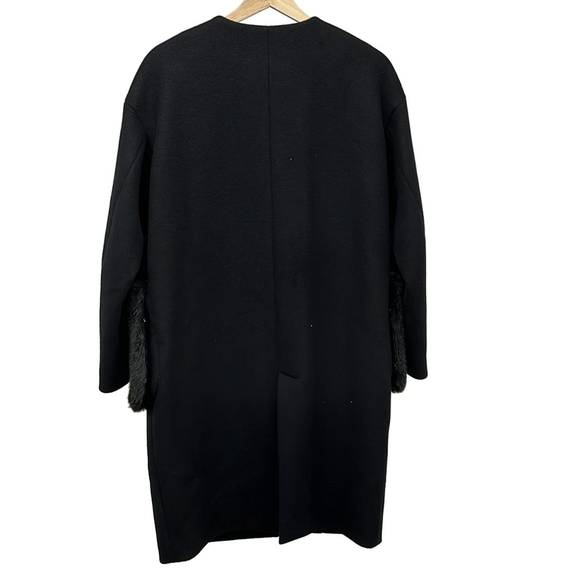 ESTNATION エストネーション＊ノーカラーコート36 ESTNATION（エストネーション） ノーカラーコート 36 ブラック