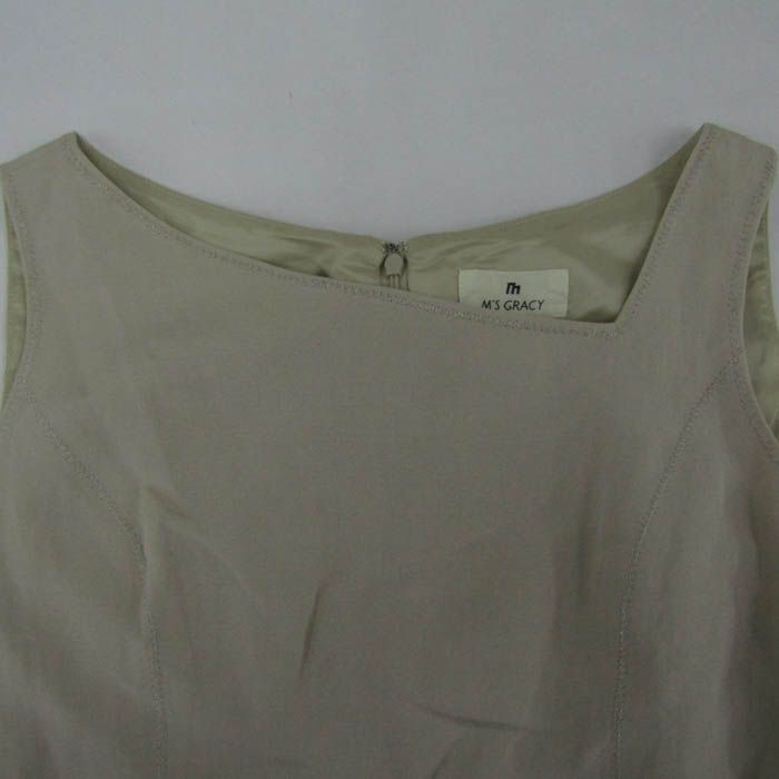 エムズグレイシー ワンピース トップス ノースリーブ リネン混 日本製  