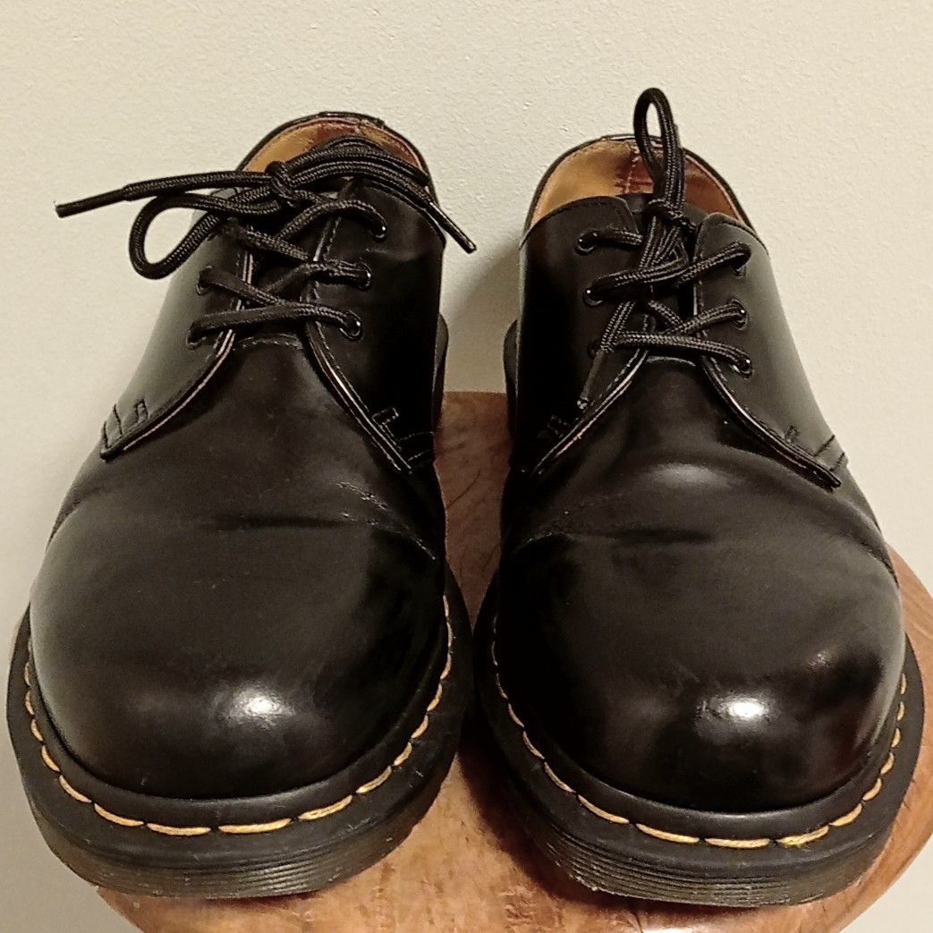Dr.Martens 1461 UK7 ブラック ショップ Dr.Martens MIE 1461 3ホール