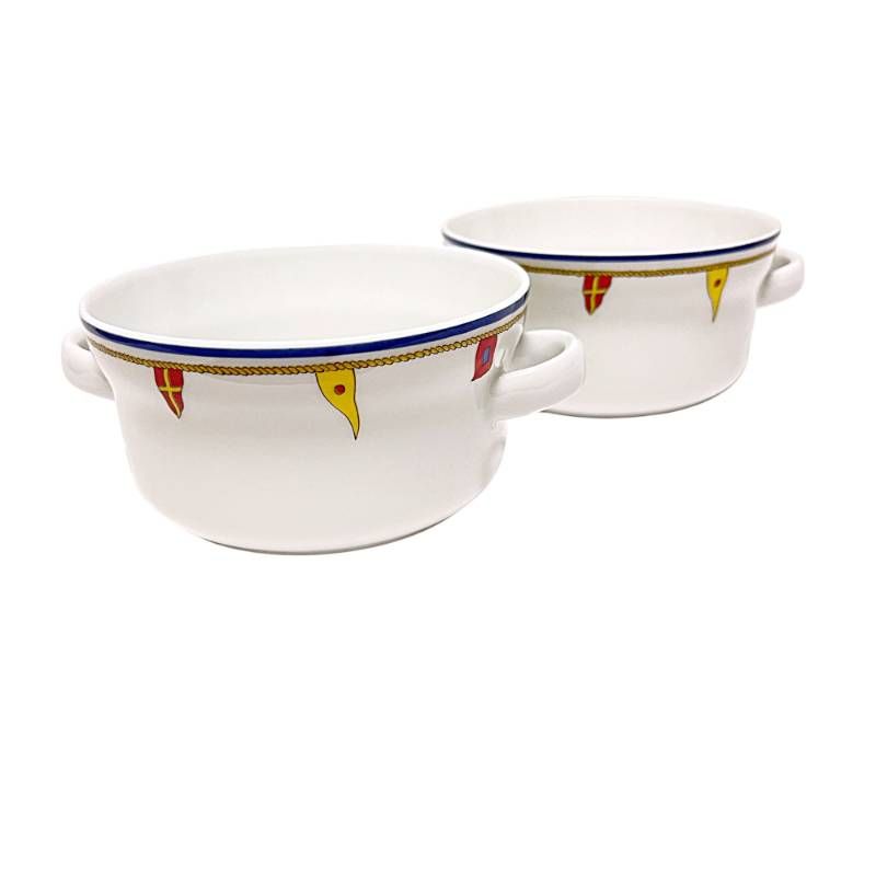 リチャードジノリ クリッパー スープカップ&ソーサー 2組 TD2512-2