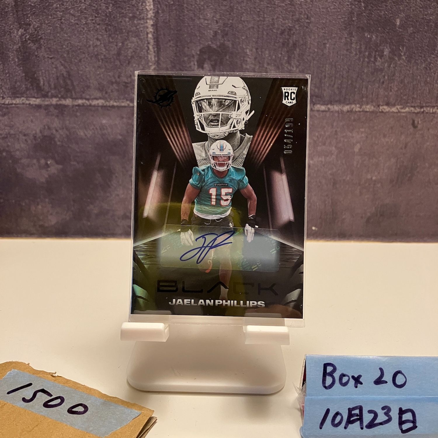 2021 Panini Black Jaelan Phillips 054/199 直筆サインカード Miami