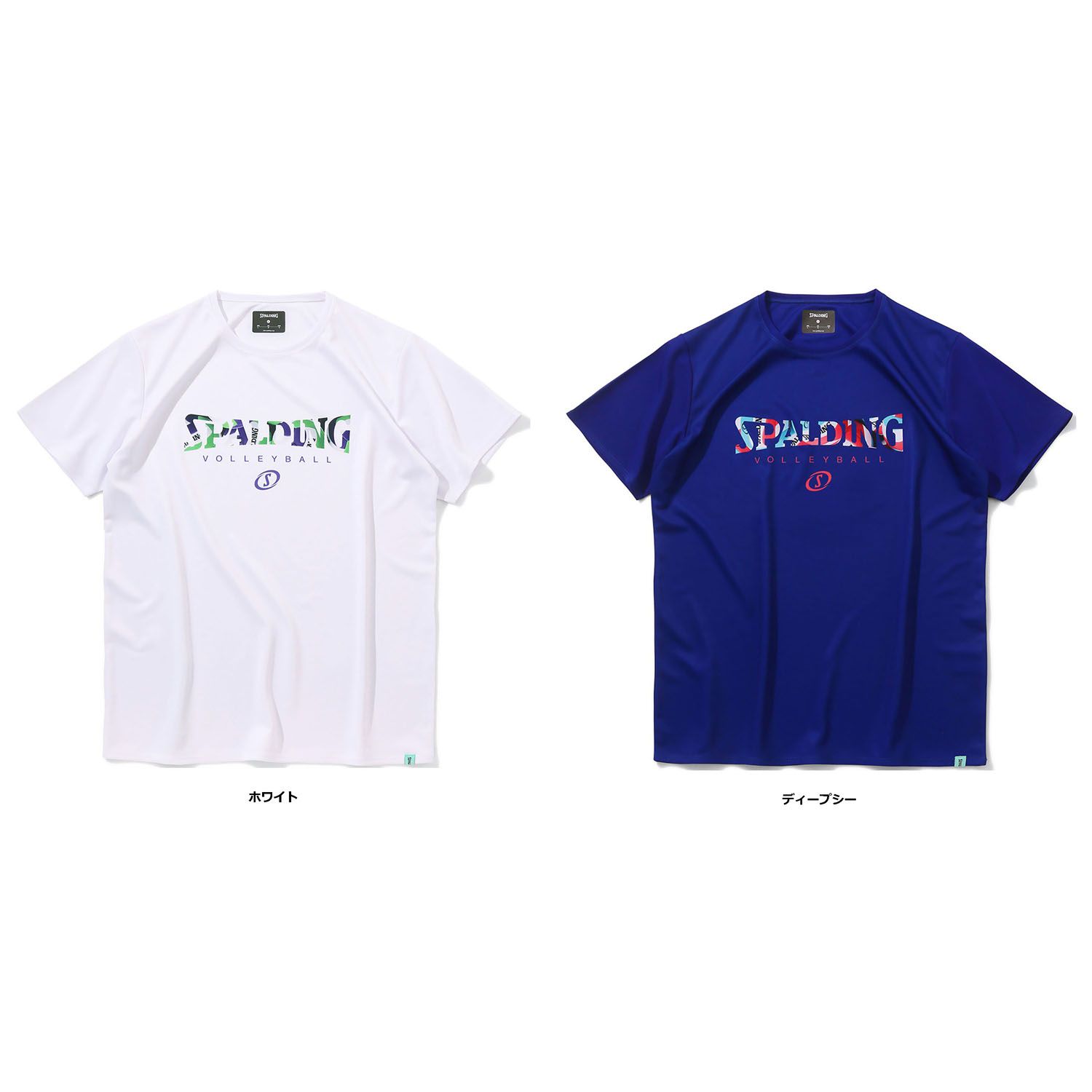スポルディング SPALDING バレーボール  バレーボールTシャツ ボールプリント ロゴ  SMT24021V 5800 ディープシー