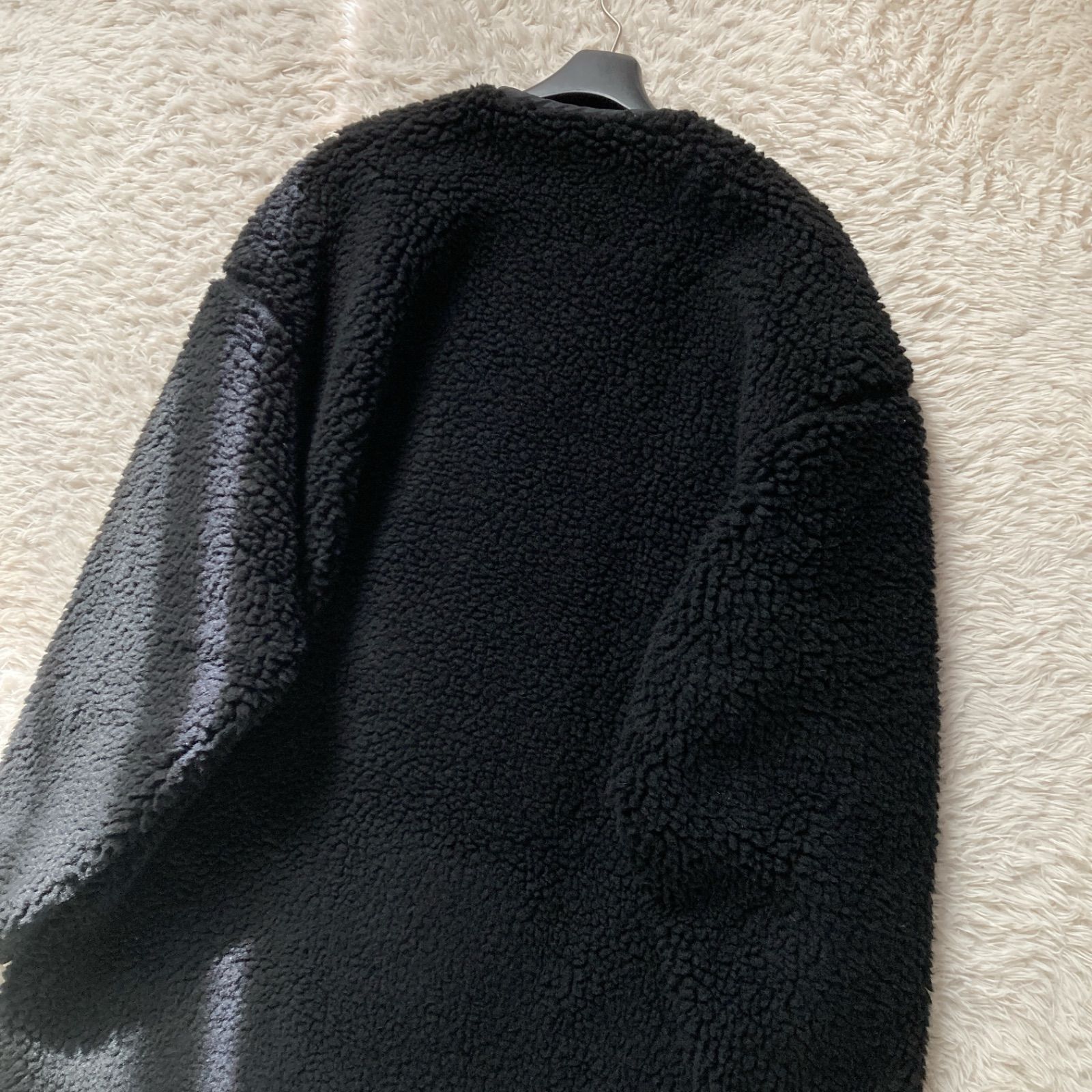 美品 ハイク HYKE ボアコート ロング 黒 ブラック レディース 1 M相当