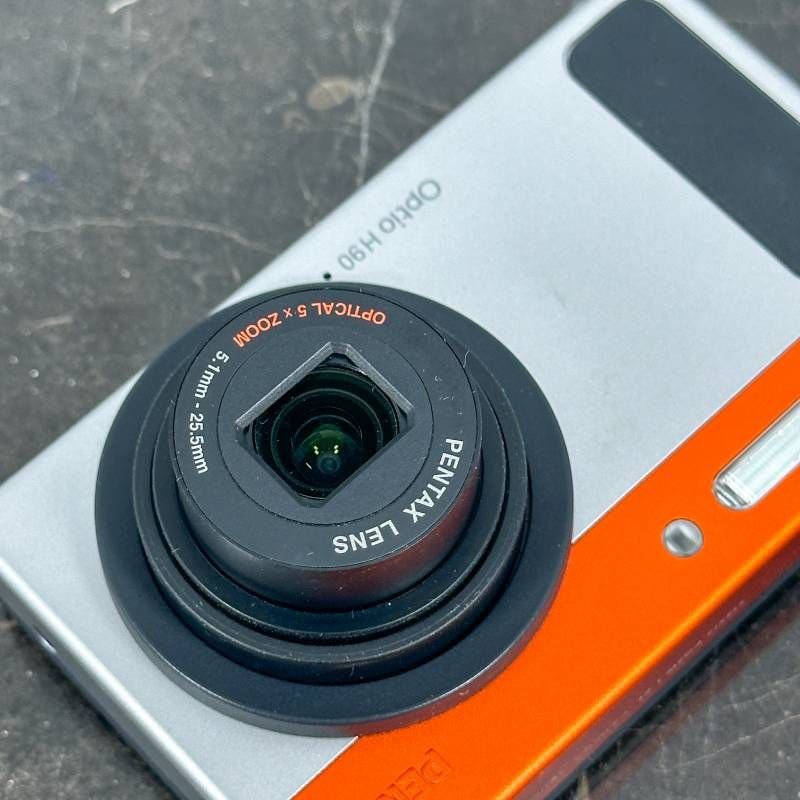 PENTAX ペンタックス Optio H90 オレンジ×シルバー 1210万画素 光学5倍