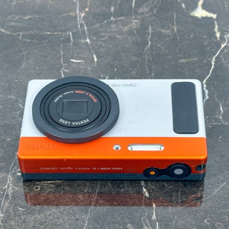 PENTAX ペンタックス Optio H90 オレンジ×シルバー 1210万画素 光学5倍