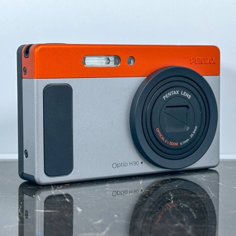 PENTAX ペンタックス Optio H90 オレンジ×シルバー 1210万画素 光学5倍