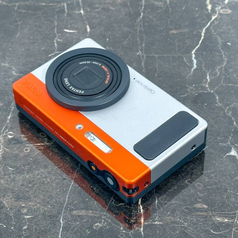 PENTAX ペンタックス Optio H90 オレンジ×シルバー 1210万画素 光学5倍