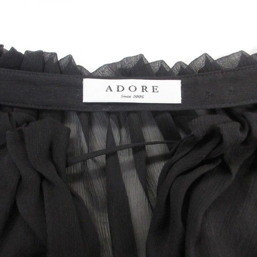 アドーア ADORE ドレス ドッキングワンピース シルク シアー 切替  