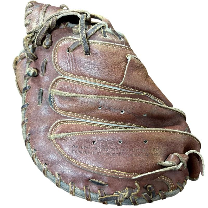 現状品】ミズノ MIZUNO キャッチャーミット 一般軟式 ブラウン CREST