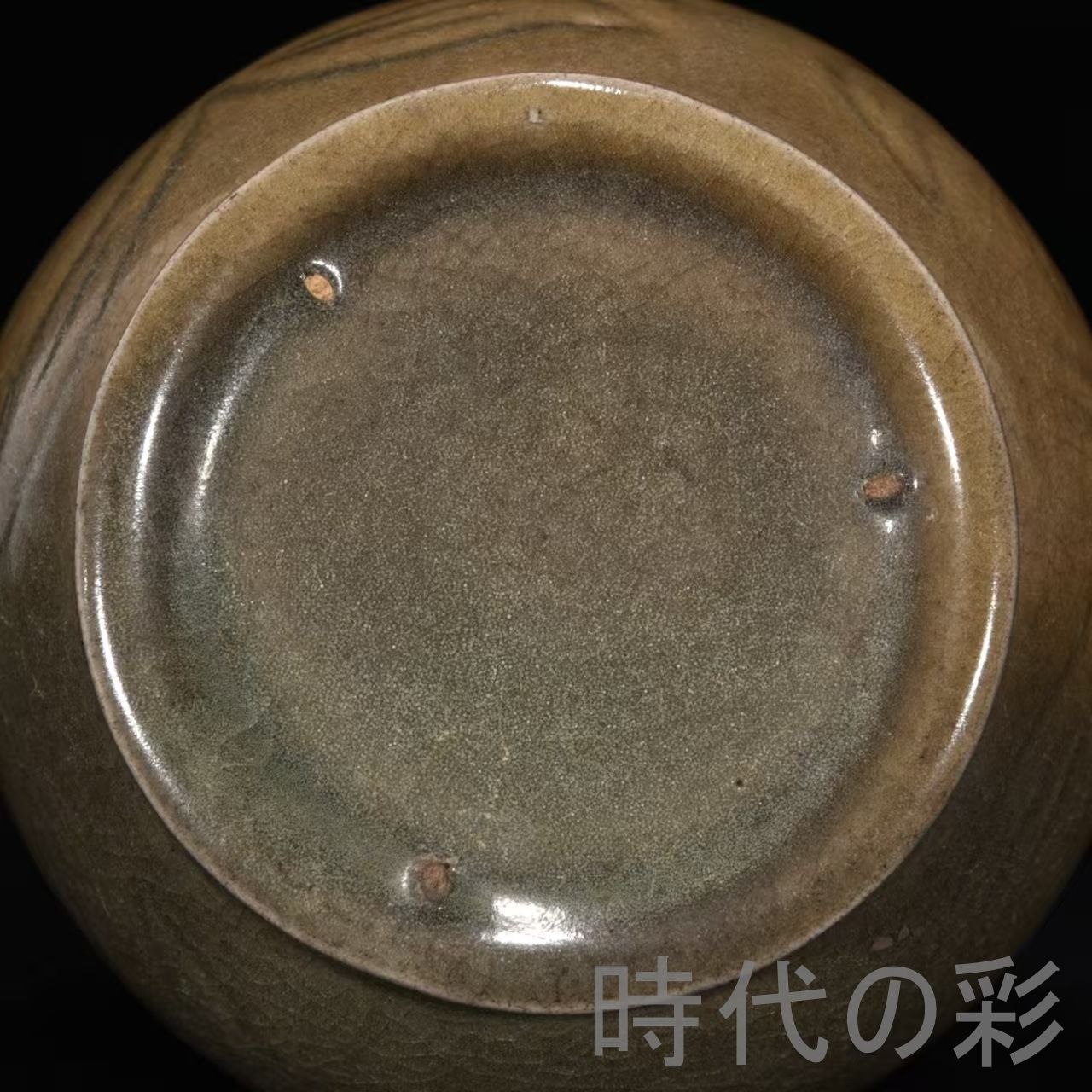 中国古美術【宋時代 汝窯 玉壺春瓶】花瓶 案頭 刻花卉紋 官窯 青磁 旧