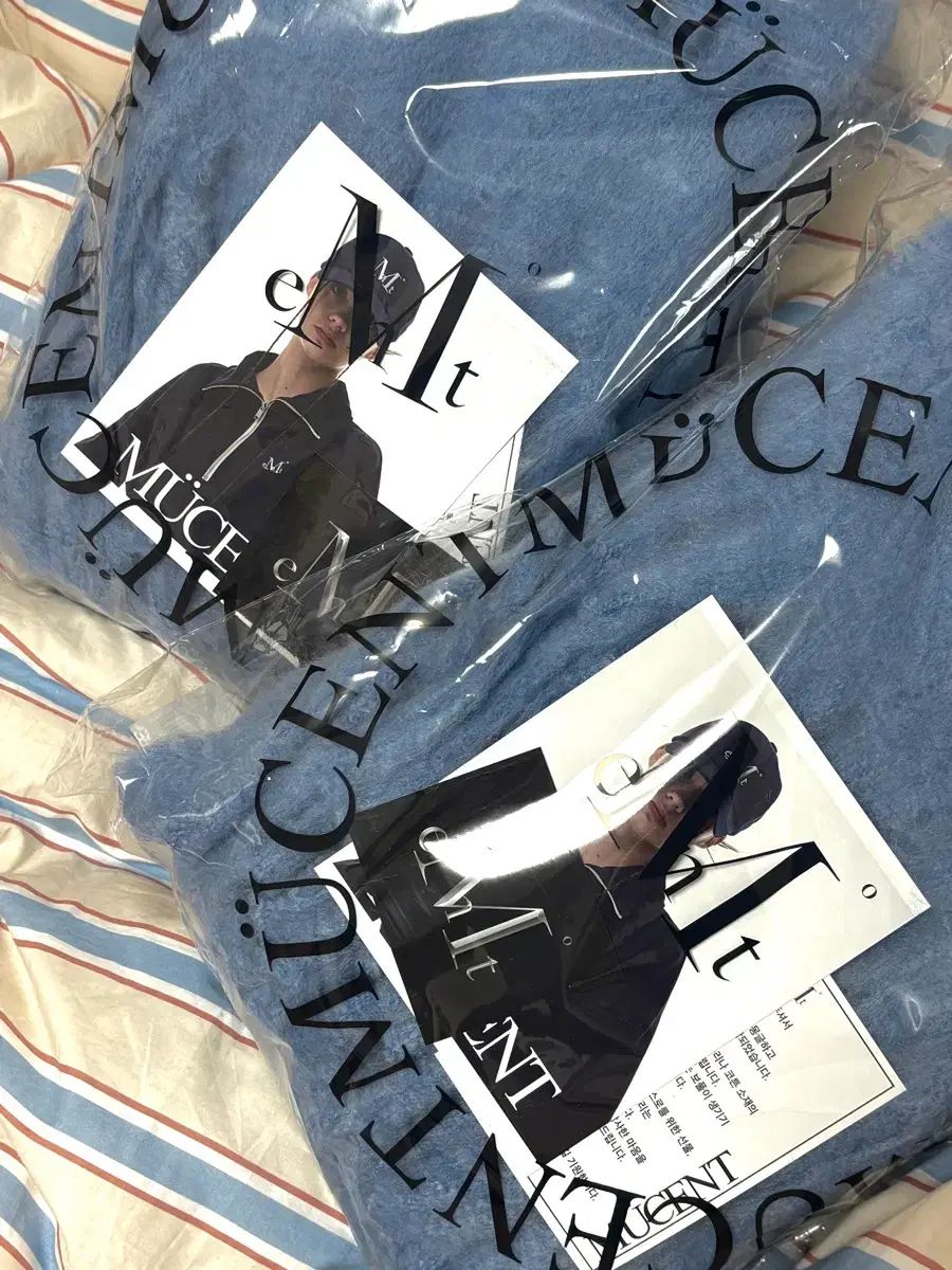 MUCENT(ムセント) マフラー ライトブルー アウトレット 2点 MUCENT