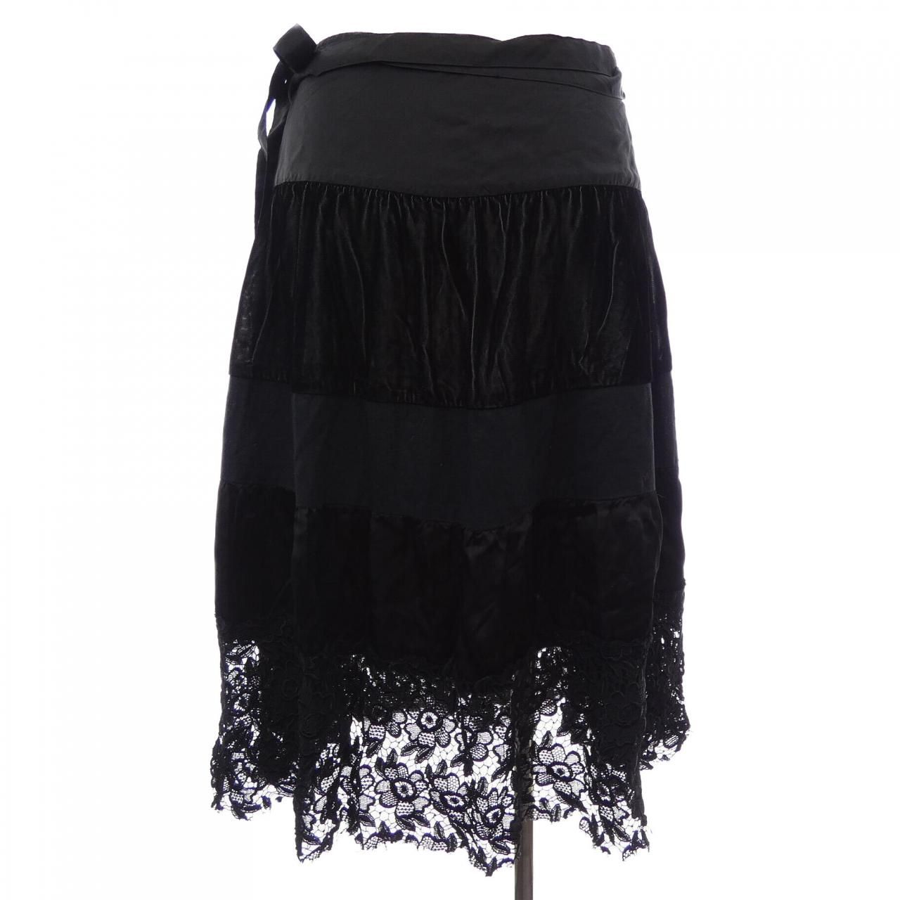 COMME des GARCONS ヴィンテージ シルク花柄スカート コムデギャルソン