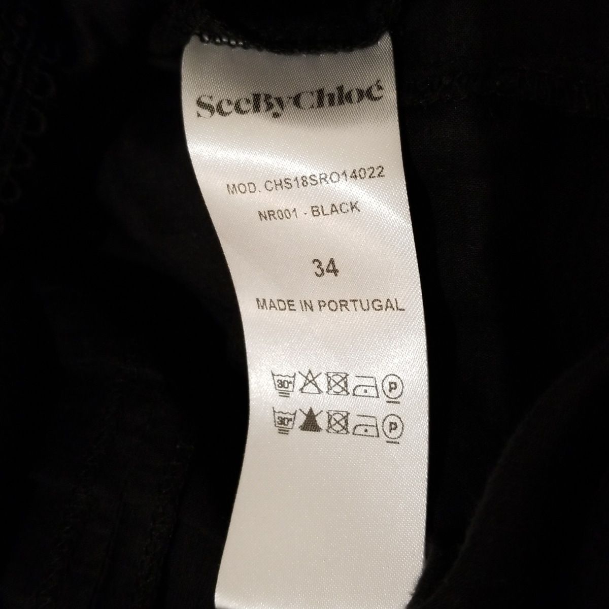 SEE BY CHLOE(シーバイクロエ) ワンピース サイズ34 S レディース 黒