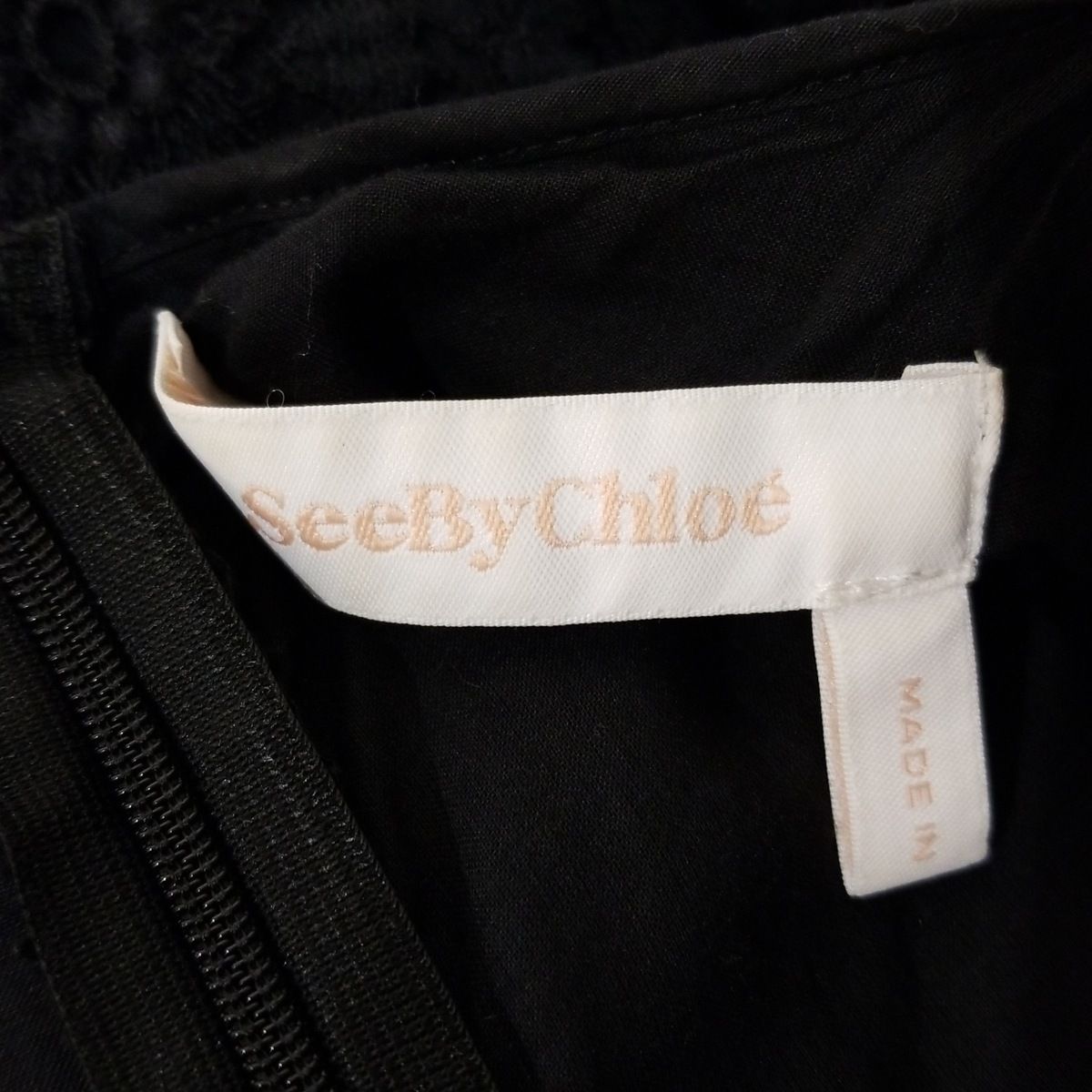 SEE BY CHLOE(シーバイクロエ) ワンピース サイズ34 S レディース 黒