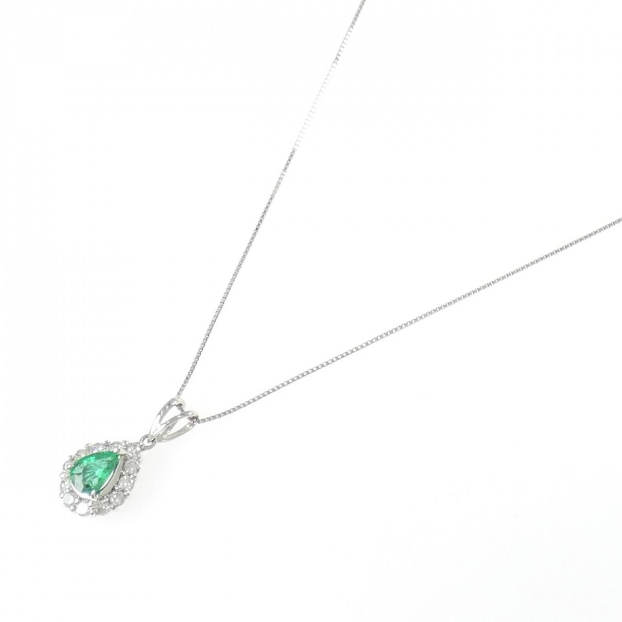 PT900/PT850 エメラルド ネックレス 0.45CT - メルカリ