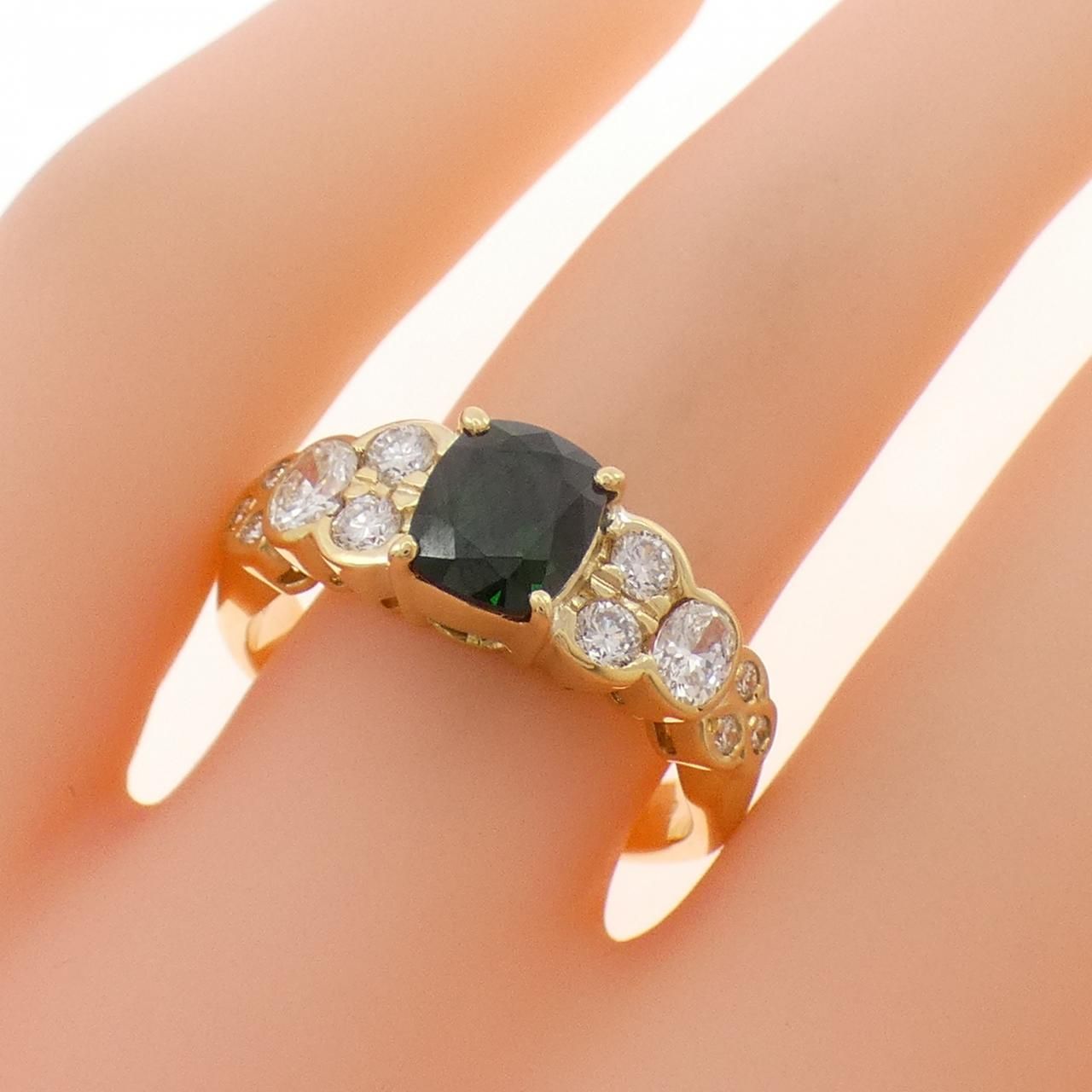 メルカリ市SALE　K18YG カラーチェンジガーネット 9.5号 ブラックフライデーセール K18YG カラーチェンジガーネット 9.5号