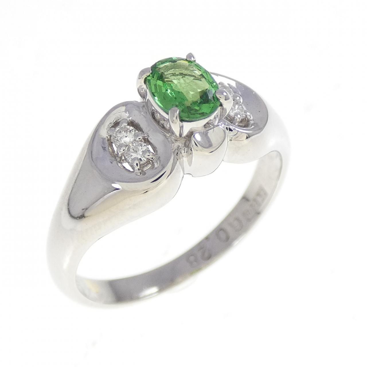 PT900 グリーンガーネット リング 0.28CT - メルカリ