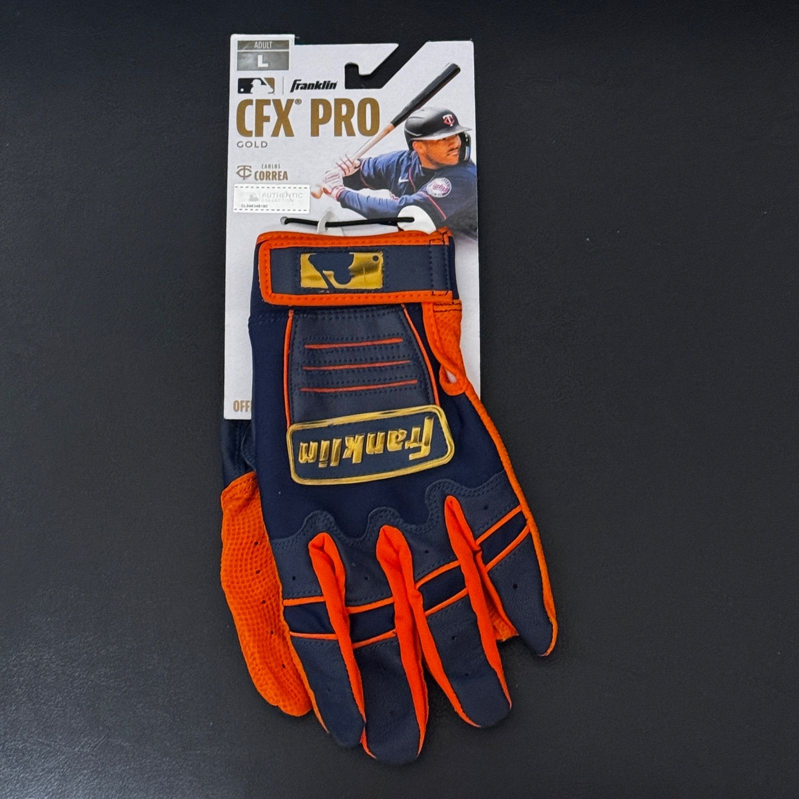 Franklin CFX Pro ネイビー オレンジ バッティンググローブ