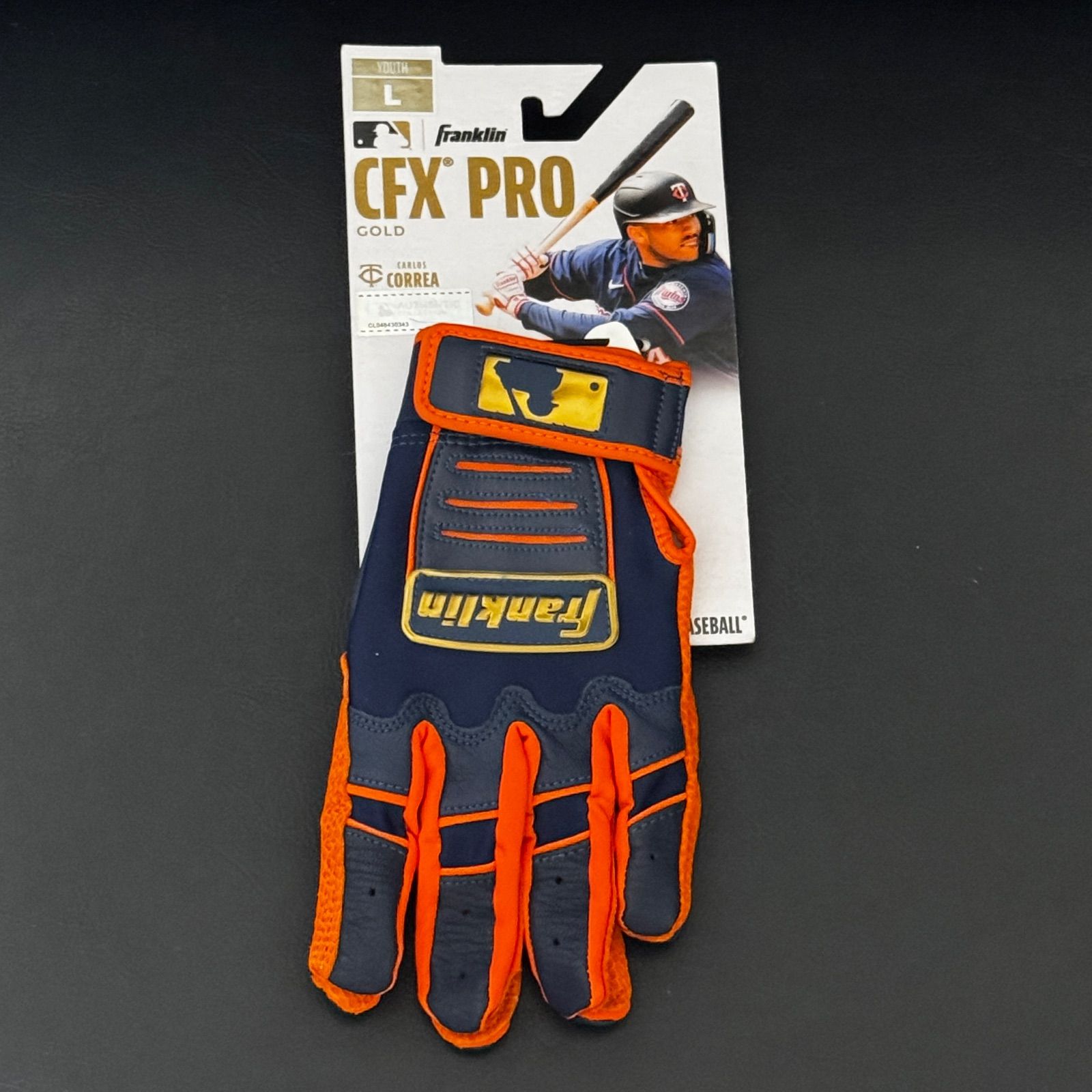 Franklin CFX Pro ネイビー オレンジ バッティンググローブ